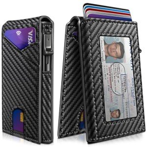 Men's RFID Blocking Slim Wallet with Money Clip