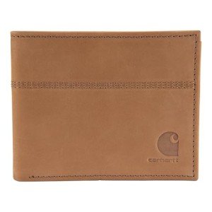 Carhartt Men's Bifold Leather Wallet - Brown