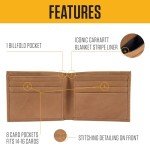 Carhartt Men's Bifold Leather Wallet - Brown