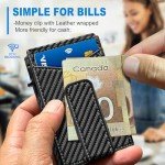 Men's RFID Blocking Slim Wallet with Money Clip
