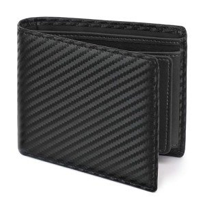 Men's Slim Bifold Wallet with Coin Pocket