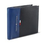 Tommy Hilfiger Men's Classic Bifold Wallet - Blue/Black