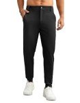 Slim Fit Black Golf Joggers with 5 Pockets