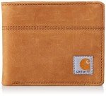 Carhartt Men's Bifold Leather Wallet - Brown
