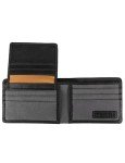 Timberland PRO Men's Leather RFID Wallet - Black/Brandy