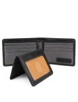 Timberland PRO Men's Leather RFID Wallet - Black/Brandy