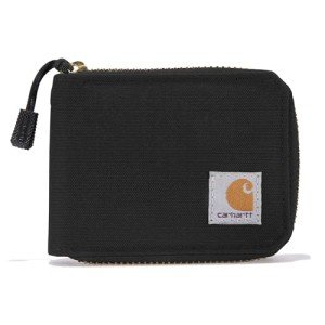 Carhartt Men's Durable Black Canvas Zip Wallet