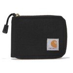 Carhartt Men's Durable Black Canvas Zip Wallet