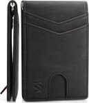 Slim RFID Leather Money Clip Wallet for Men