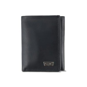 Levi's Slim Trifold Wallet with ID Window - Black