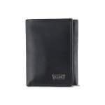 Levi's Slim Trifold Wallet with ID Window - Black