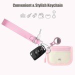 Unisex Wristlet Keychain Lanyard in Pink