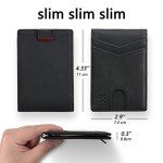 Slim RFID Leather Money Clip Wallet for Men