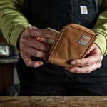 Carhartt Men's Durable Black Canvas Zip Wallet