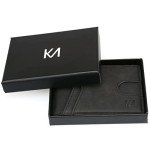 Slim RFID Leather Money Clip Wallet for Men