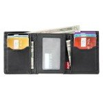 Levi's Slim Trifold Wallet with ID Window - Black