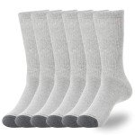 Men's Cushion Crew Socks 6-Pack - Grey