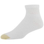 Gold Toe Men's Cotton Quarter Athletic Socks - White
