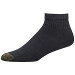 Gold Toe Men's Cotton Quarter Athletic Socks - Black