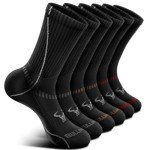 Men's Compression Sports Crew Socks - 6 Pairs