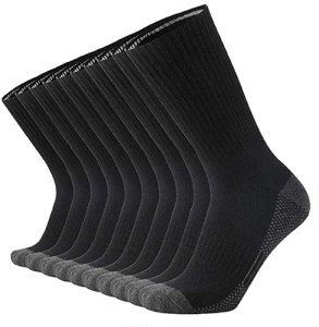 Men's 10-Pack Heavy Cushion Crew Athletic Socks