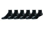 Men's 6-Pack Performance Cotton Ankle Socks - Black