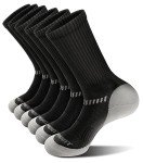 Men's Compression Athletic Crew Socks - 6 Pairs