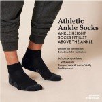 Men's 6-Pack Performance Cotton Ankle Socks - Black