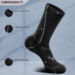 Men's Compression Sports Crew Socks - 6 Pairs