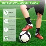 Anti-Slip Soccer Socks for Men and Boys - Black