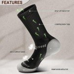 Men's Compression Athletic Crew Socks - 6 Pairs