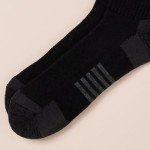Men's 6-Pack Performance Cotton Ankle Socks - Black