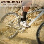 Men's Compression Sports Crew Socks - 6 Pairs