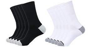 Enerwear Men's Terry-Loop Athletic Crew Socks - 10 Pack