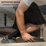 Men's Compression Athletic Crew Socks - 6 Pairs