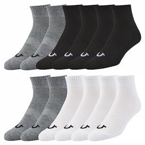 True Religion Men's Ankle Socks - 6 & 12 Pairs