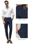 Men’s Slim Fit Stretch Dress Pants – Navy Blue