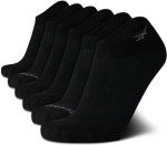 Reebok Men's Low Cut Athletic Socks - Black 6-Pack