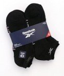 Reebok Men's Low Cut Athletic Socks - Black 6-Pack