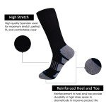 Men's 6 Pack Cushion Crew Running Socks - Black