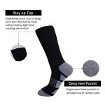Men's 6 Pack Cushion Crew Running Socks - Black