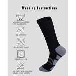 Men's 6 Pack Cushion Crew Running Socks - Black