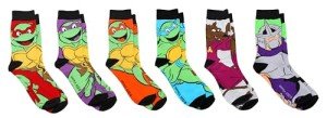 Men's TMNT 6-Pair Athletic Crew Socks Set