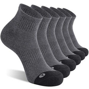 Men's 6 Pack Cushioned Athletic Ankle Socks