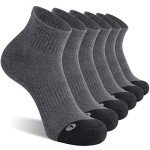 Men's 6 Pack Cushioned Athletic Ankle Socks