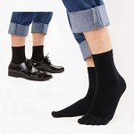Men's Athletic Five-Finger Toe Socks - 5 Pairs