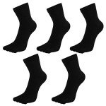 Men's Athletic Five-Finger Toe Socks - 5 Pairs