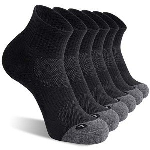Men's Cushioned Athletic Ankle Socks - 6 Pack