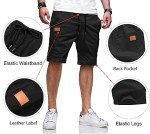 Men's Casual Stretchy Drawstring Workout Shorts