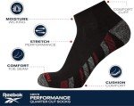 Reebok Men's Quarter Cut Athletic Socks - 6 Pack